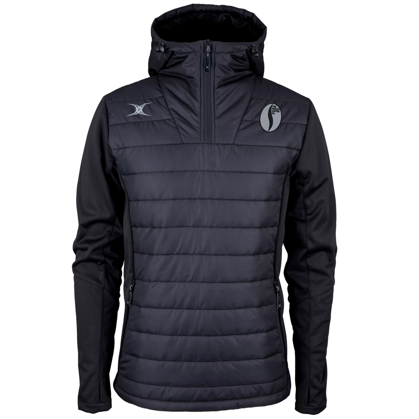 gilbert-rugby-rugga-coffee-giacca-pro-active-quarter-zip-senior-nero image 2