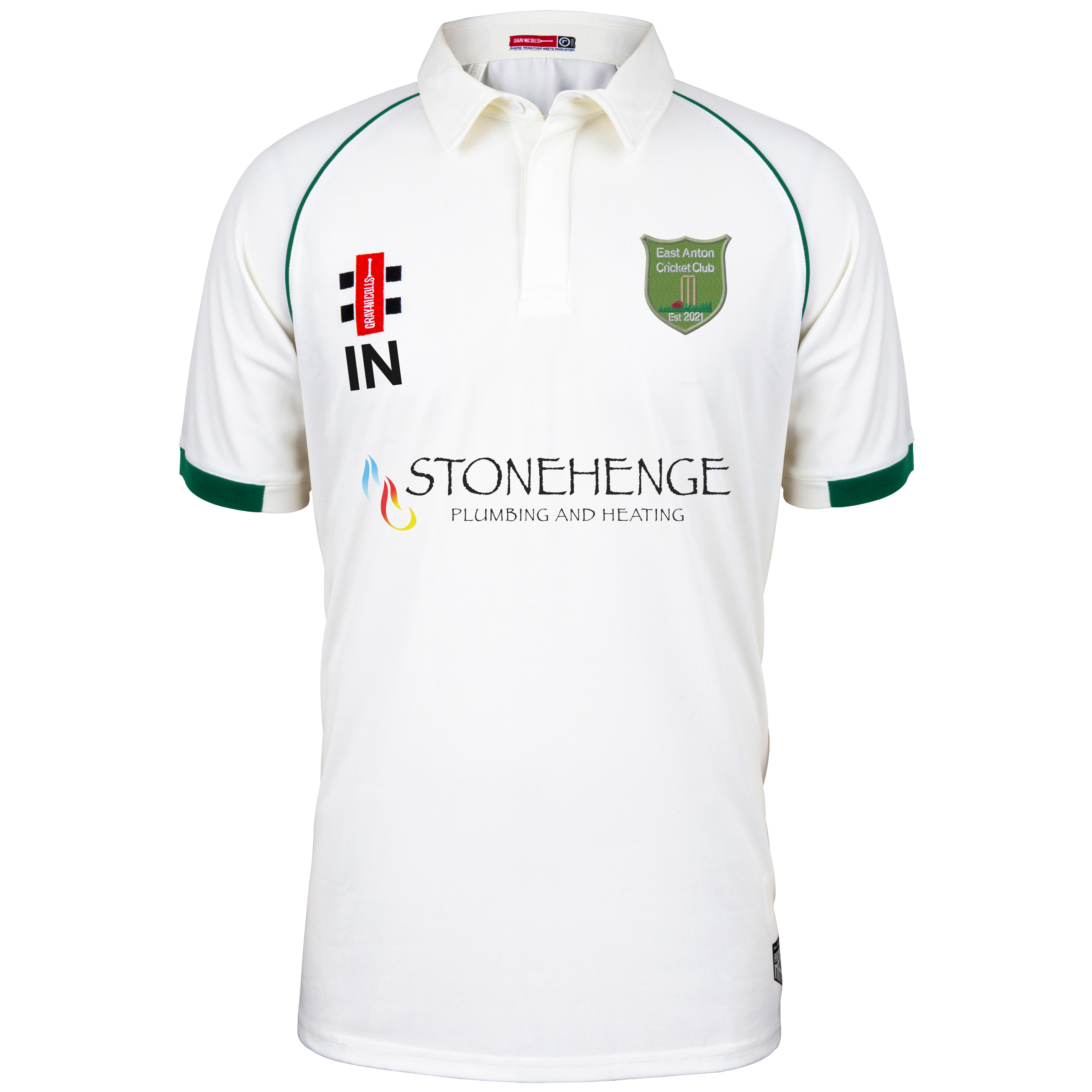 gray-nicolls-east-anton-cc-junior-maglia-matrix-v2-manica-corta-avorio-verde image 1