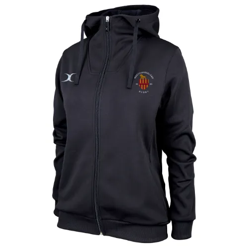 gilbert-rugby-northumberland-rfu-pro-hoodie-felpa-rugby-donna-nera image 1