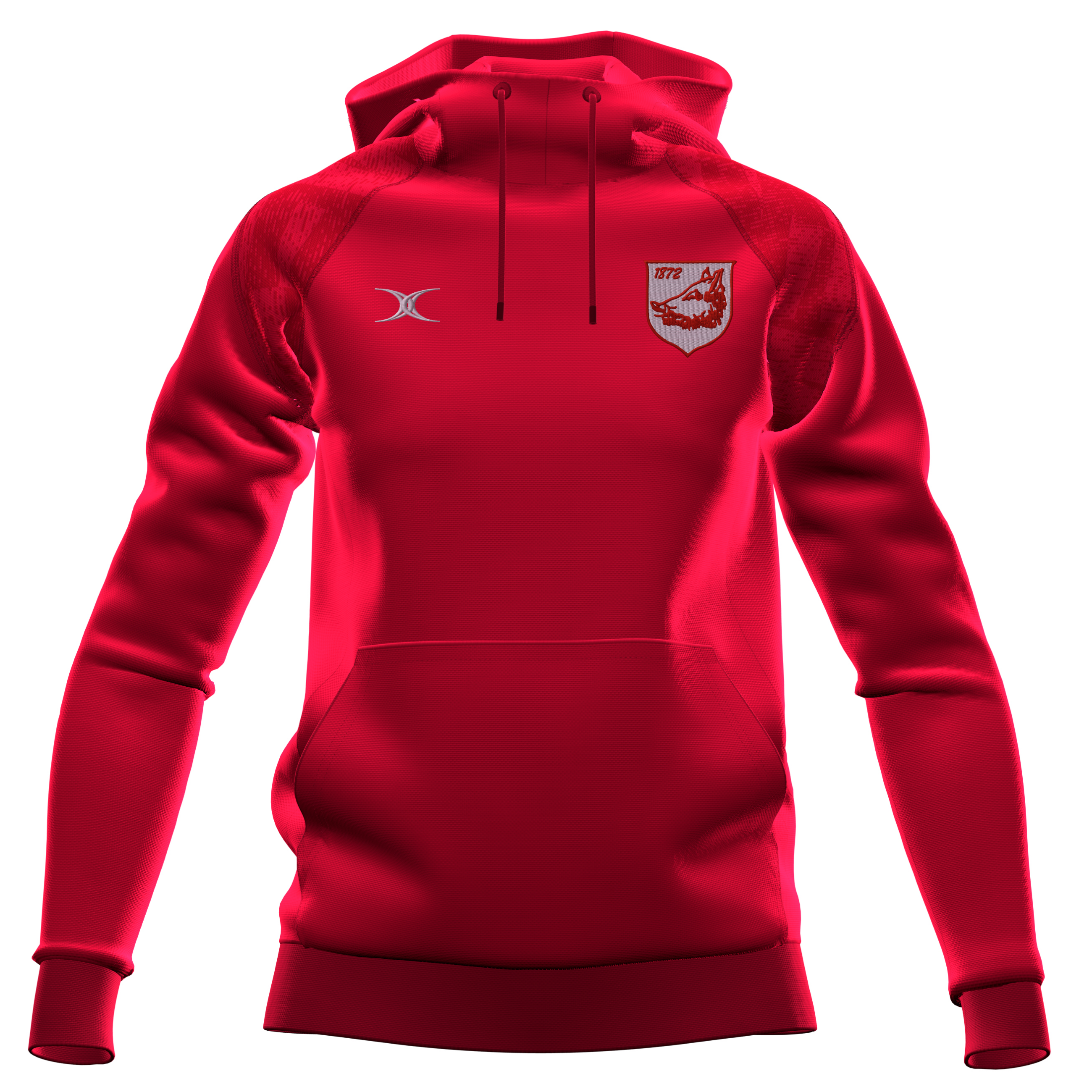 gilbert-rugby-bromsgrove-rfc-donna-felpa-con-cappuccio-rossa-gts image 1