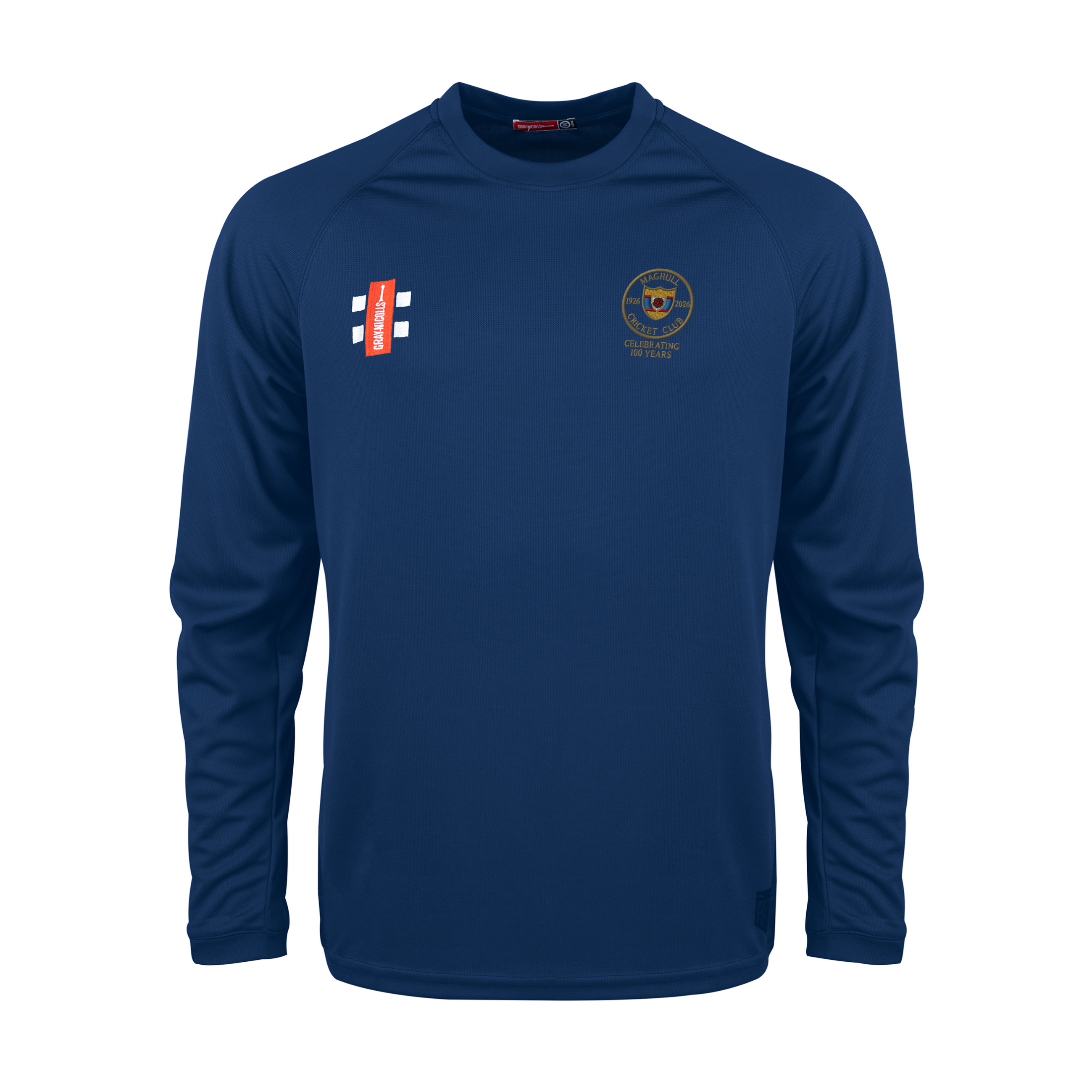 gray-nicolls-matrix-v2-maglietta-da-cricket-senior-maghull-cc-blu-navy-manica-lu image 1