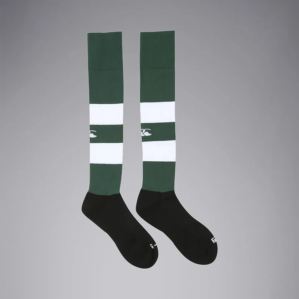 canterbury-club-calze-rugby-a-righe-unisex-verde-foresta image 1