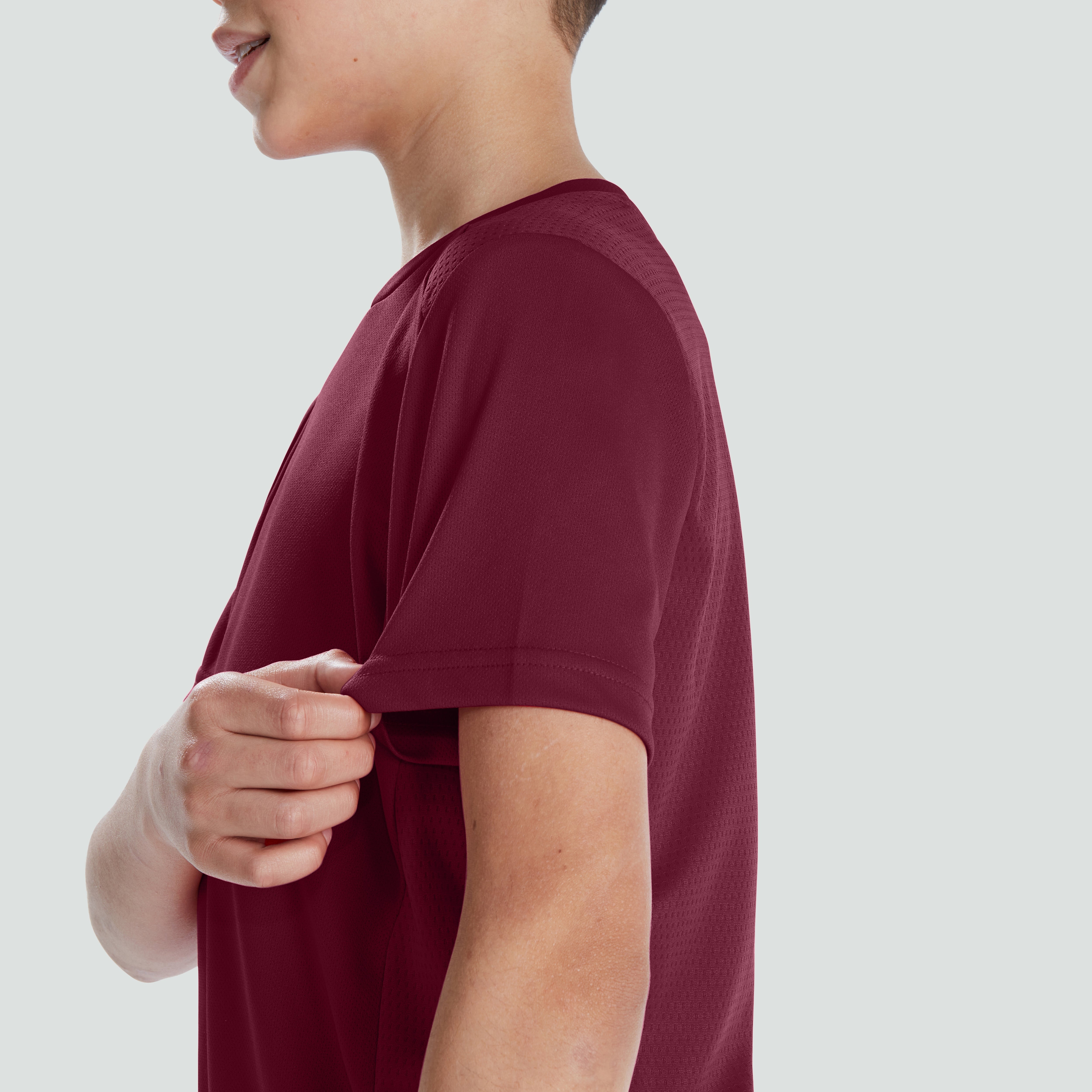 canterbury-club-dry-t-shirt-junior-unisex-maroon image 3