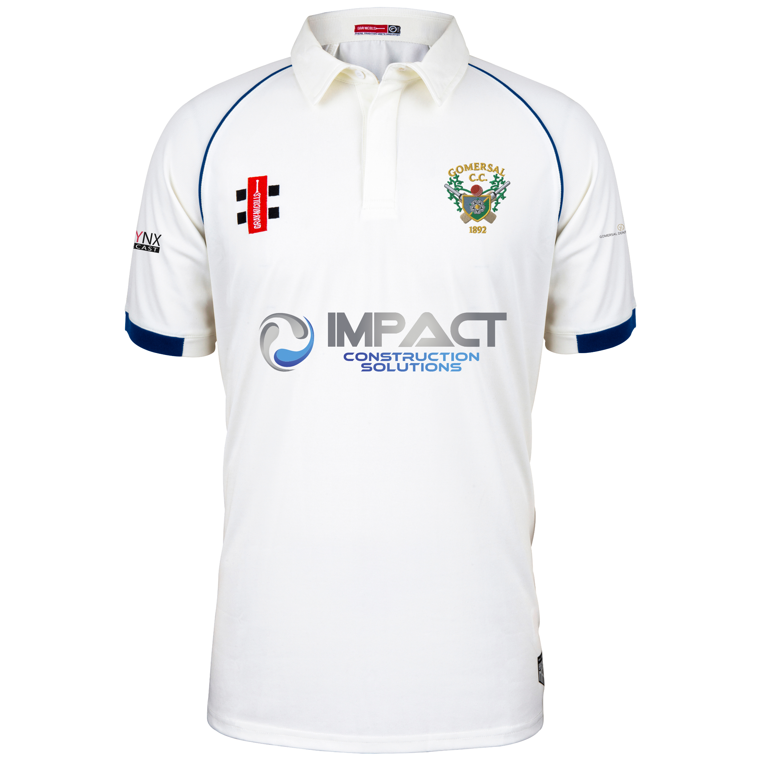gray-nicolls-matrix-v2-gomersal-cricket-club-maglia-cricket-manica-corta-junior- image 1