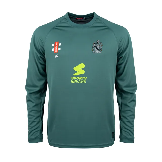 gray-nicolls-shelley-cricket-club-matrix-v2-t-shirt-manica-lunga-junior-verde image 1