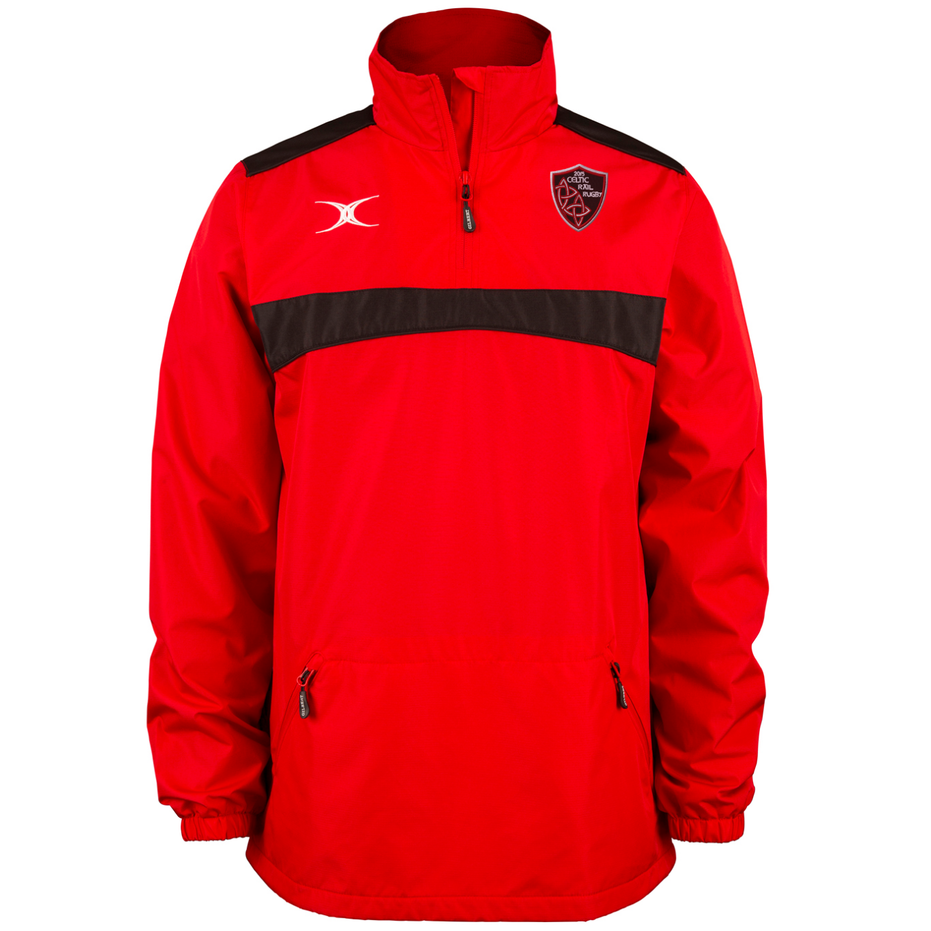 gilbert-rugby-celtic-rail-rfc-photon-giacca-1-4-zip-uomo-rosso-nero image 1
