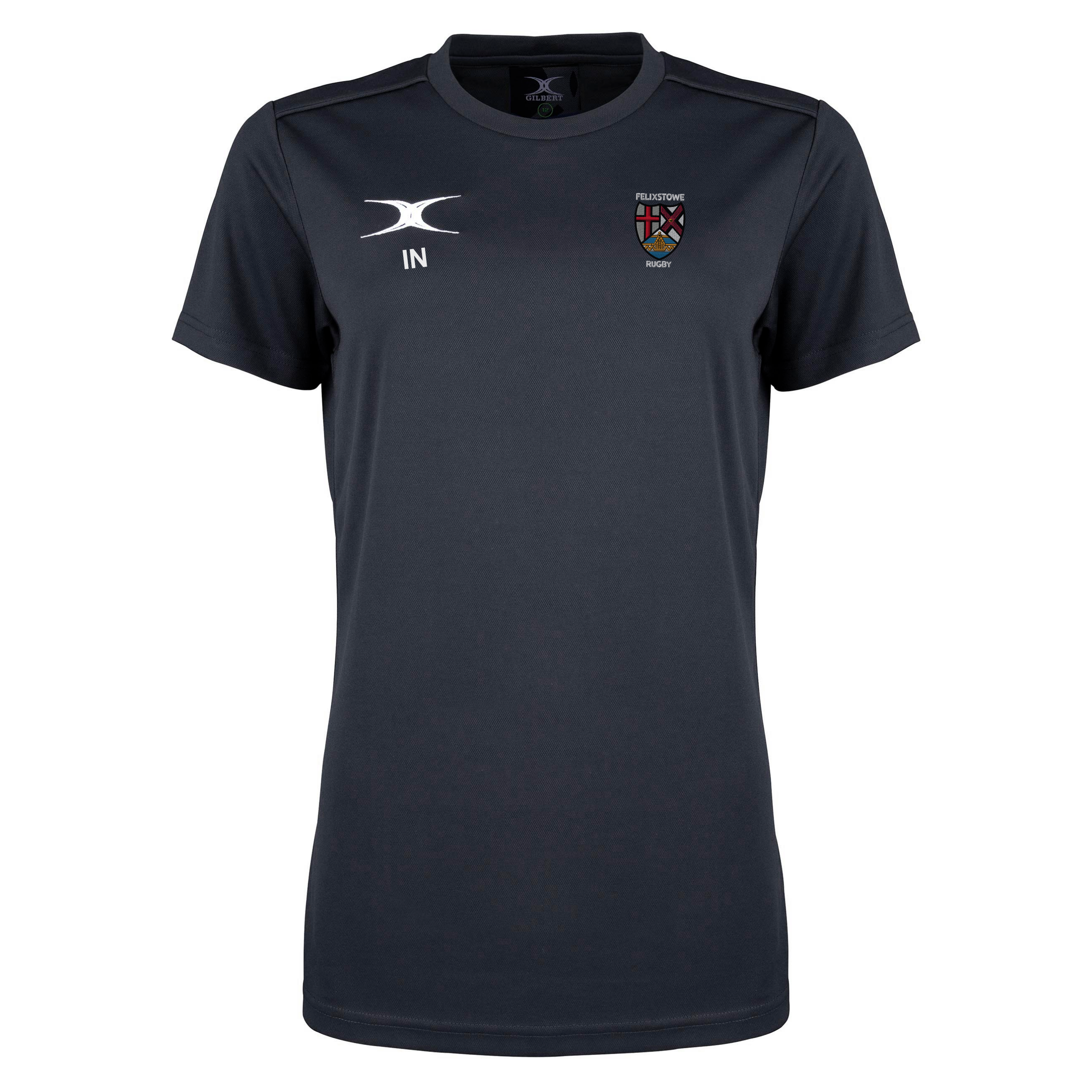 gilbert-rugby-felixstowe-rfc-junior-t-shirt-photon-ii-manica-corta-nera image 1
