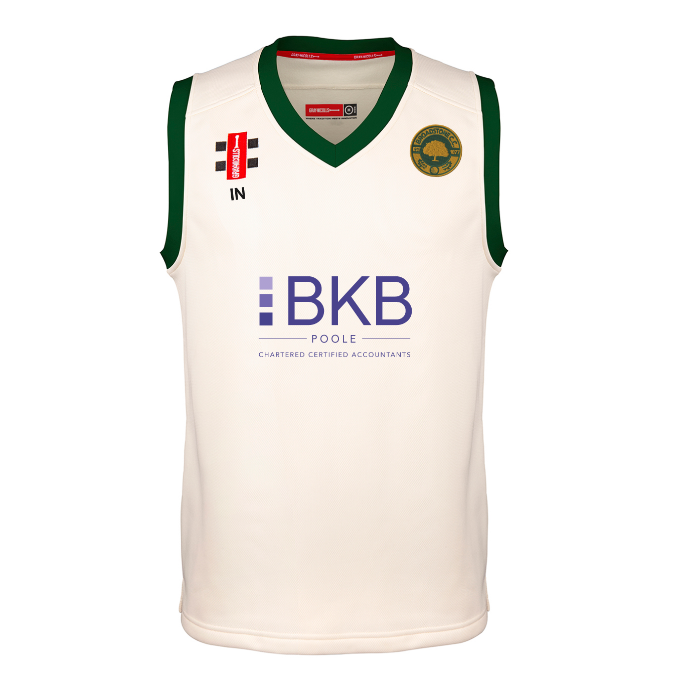 gray-nicolls-broadstone-cc-pro-performance-slipover-match-senior-avorio-verde image 1