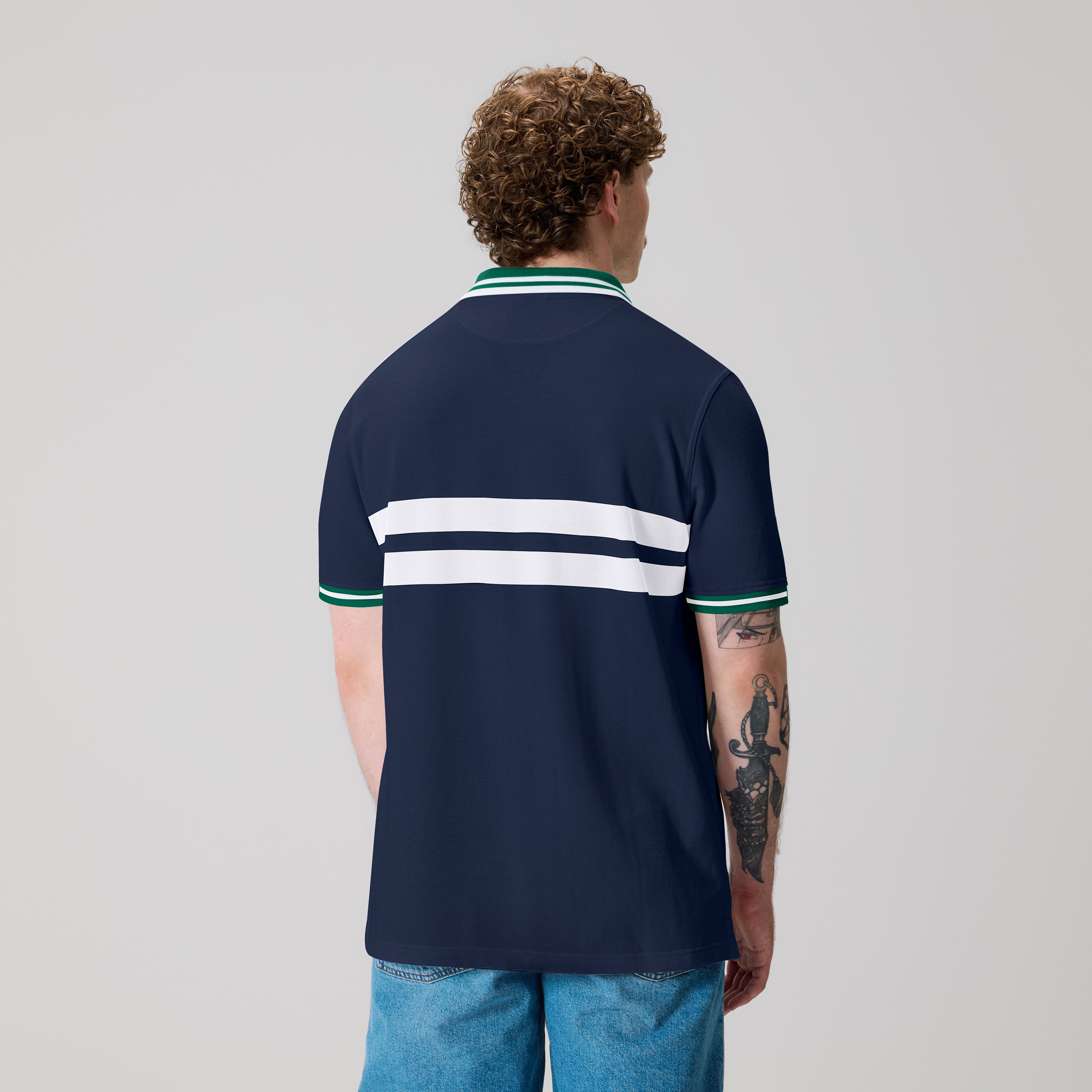 canterbury-chest-stripe-polo-uomo-navy-polo-rugby-in-cotone-piqu image 2