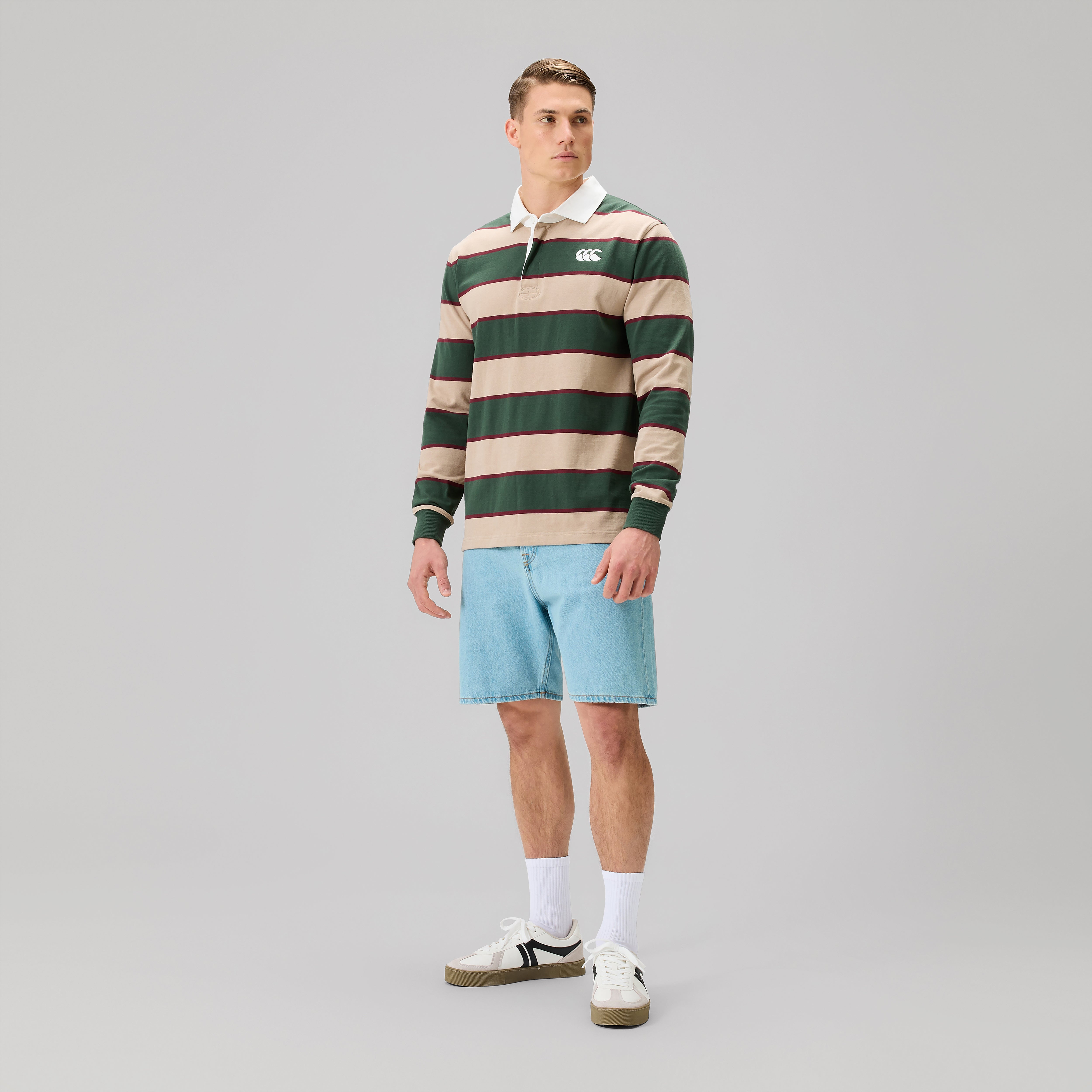 canterbury-fundamentals-stripe-maglia-rugby-uomo-verde image 1