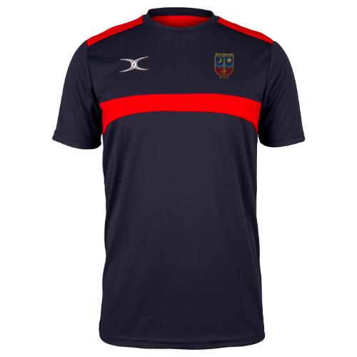 gilbert-rugby-bath-saracens-rfc-photon-t-shirt-blu-navy-rossa-adulto image 1