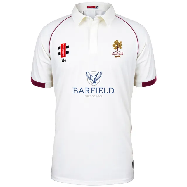 gray-nicolls-matrix-v2-maglia-cricket-s-s-frensham-cc-avorio-maroon-junior image 1