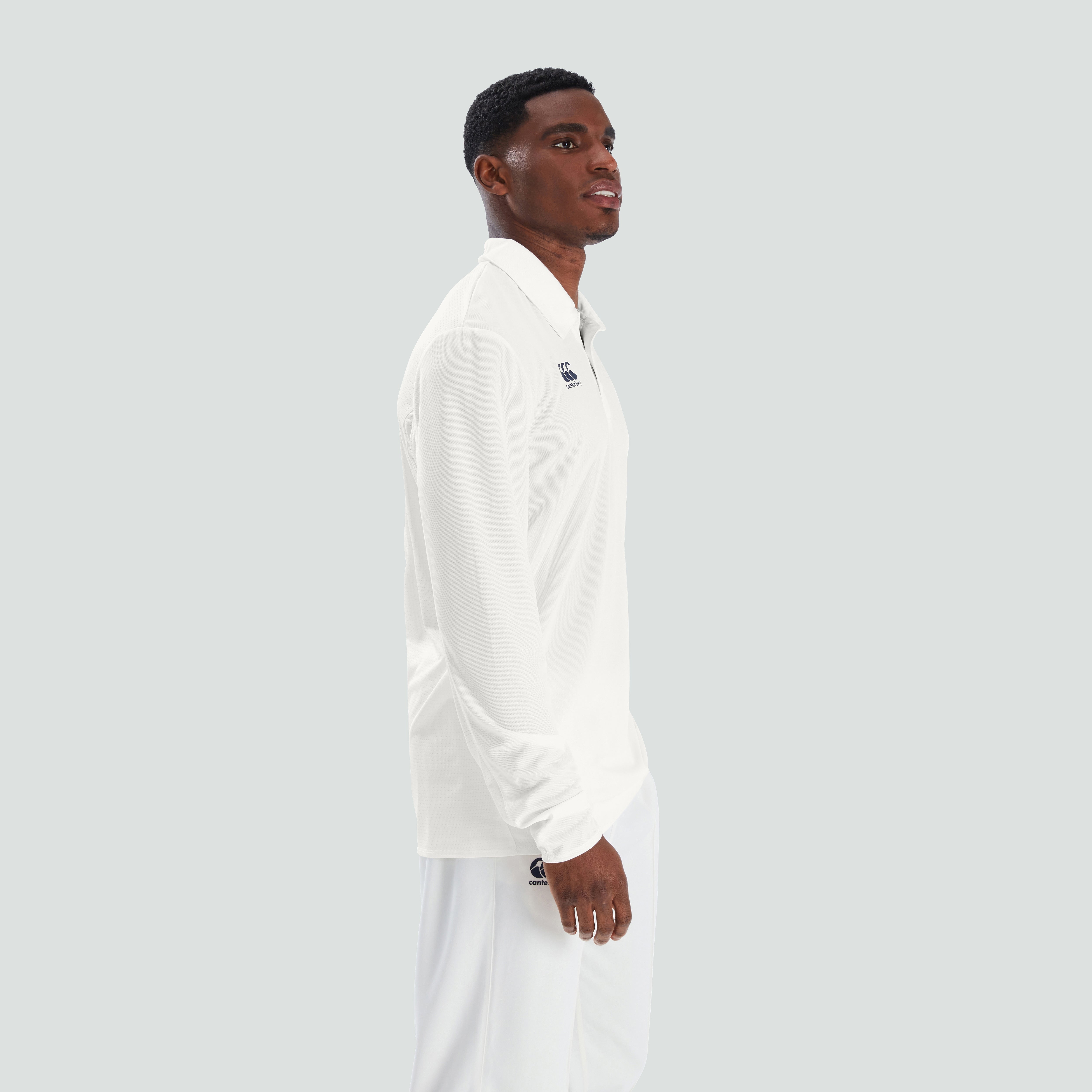 canterbury-mens-cricket-long-sleeved-polo-shirt-cream-polo-cricket-uomo-manica-l image 2