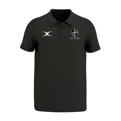 gilbert-rugby-portsmouth-rfc-atom-polo-uomo-manica-corta-senior-nera image 1