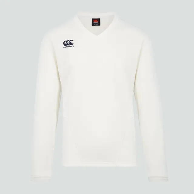 canterbury-classic-maglione-cricket-junior-unisex-bianco-manica-lunga image 1