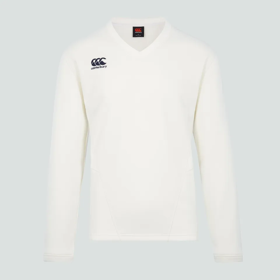 canterbury-classic-maglione-cricket-junior-unisex-bianco-manica-lunga image 1