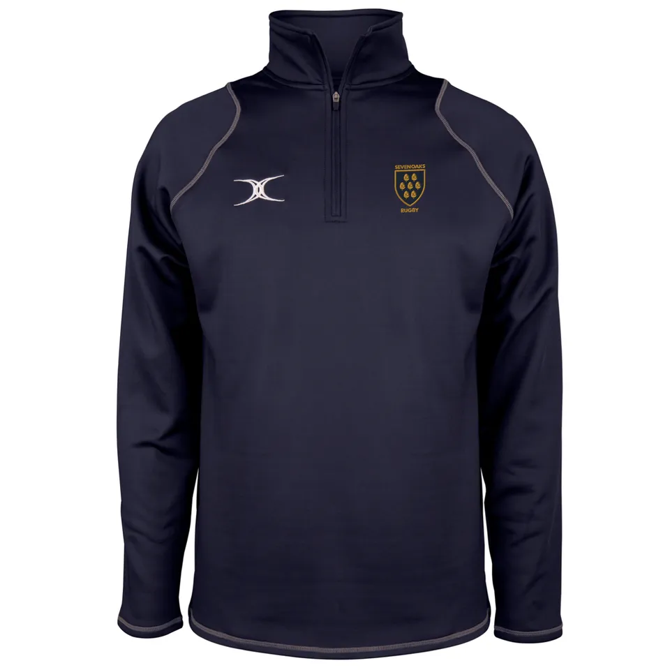 gilbert-rugby-sevenoaks-rfc-uomo-pile-1-4-zip-quest-blu-navy image 1