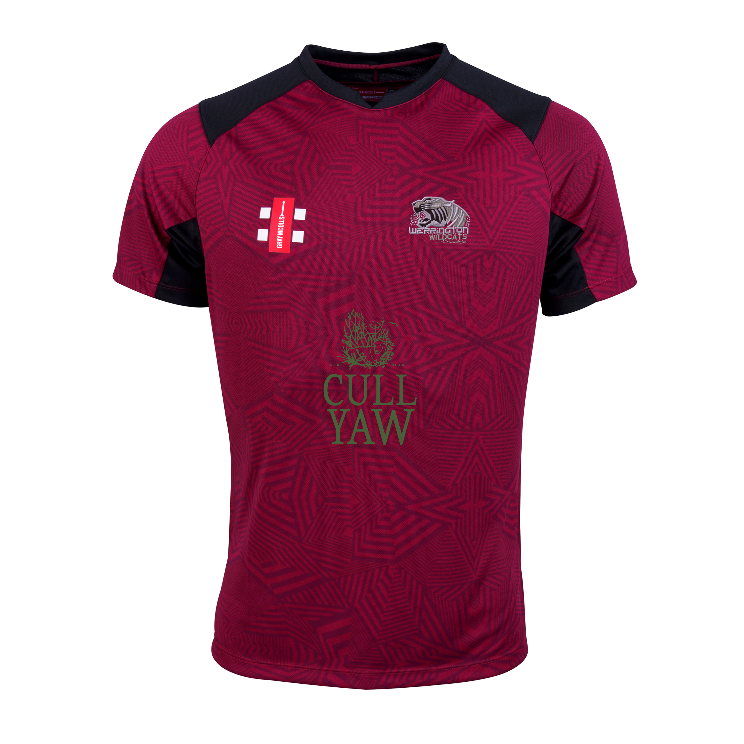 gray-nicolls-werrington-cc-senior-maglia-pro-t20-manica-corta-bordeaux-nero image 1