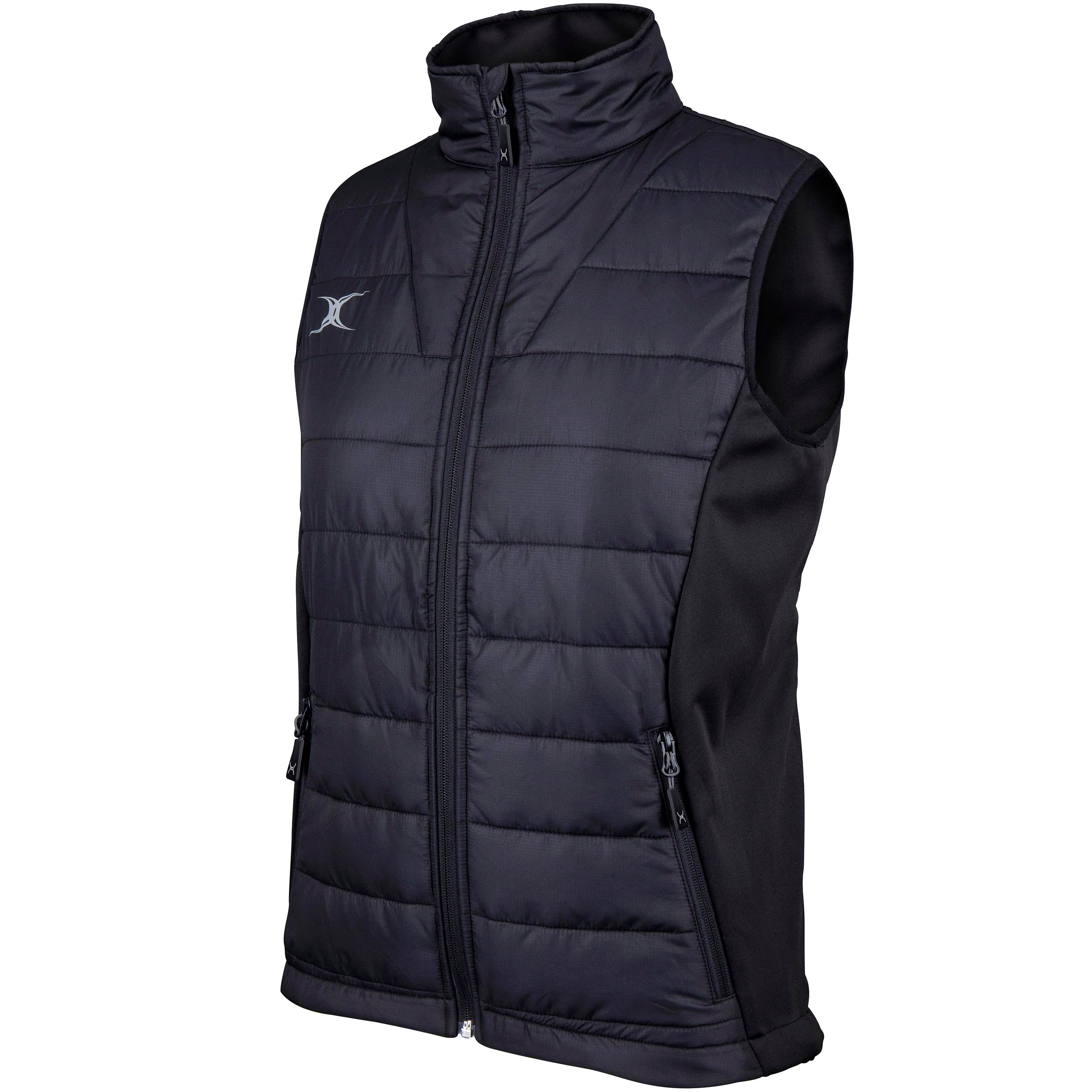 gilbert-rugby-pro-gilet-bodywarmer-rugby-donna-nero-blu-navy image 5