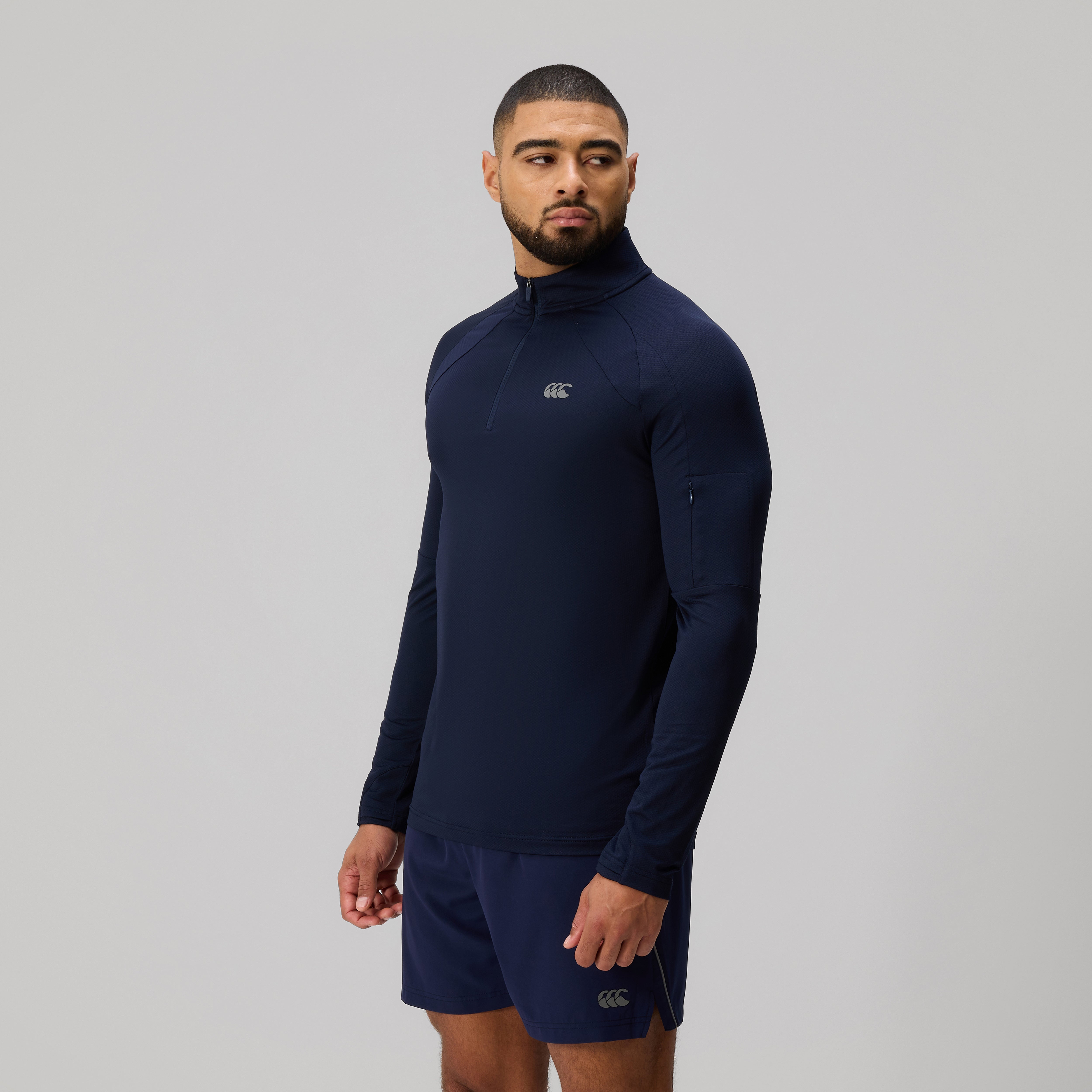 canterbury-tempo-1-4-zip-tee-uomo-maglia-allenamento-mezza-zip-navy image 4