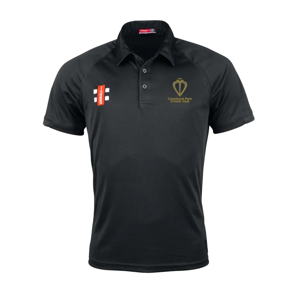 gray-nicolls-matrix-v2-polo-manica-corta-crowhurst-park-cricket-club-adulto-nero image 1