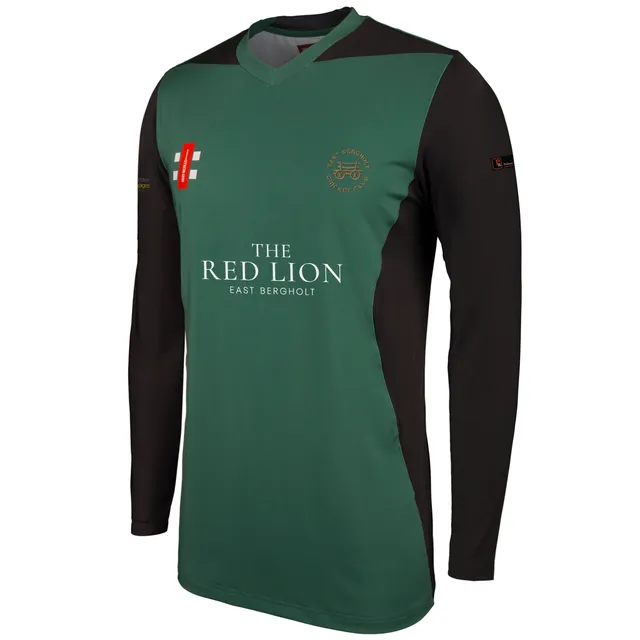 gray-nicolls-east-bergholt-cc-pro-perf-training-tee-manica-lunga-bambino-verde-n image 1