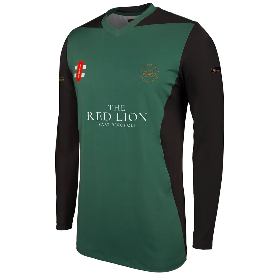 gray-nicolls-east-bergholt-cc-pro-perf-training-tee-manica-lunga-bambino-verde-n image 1