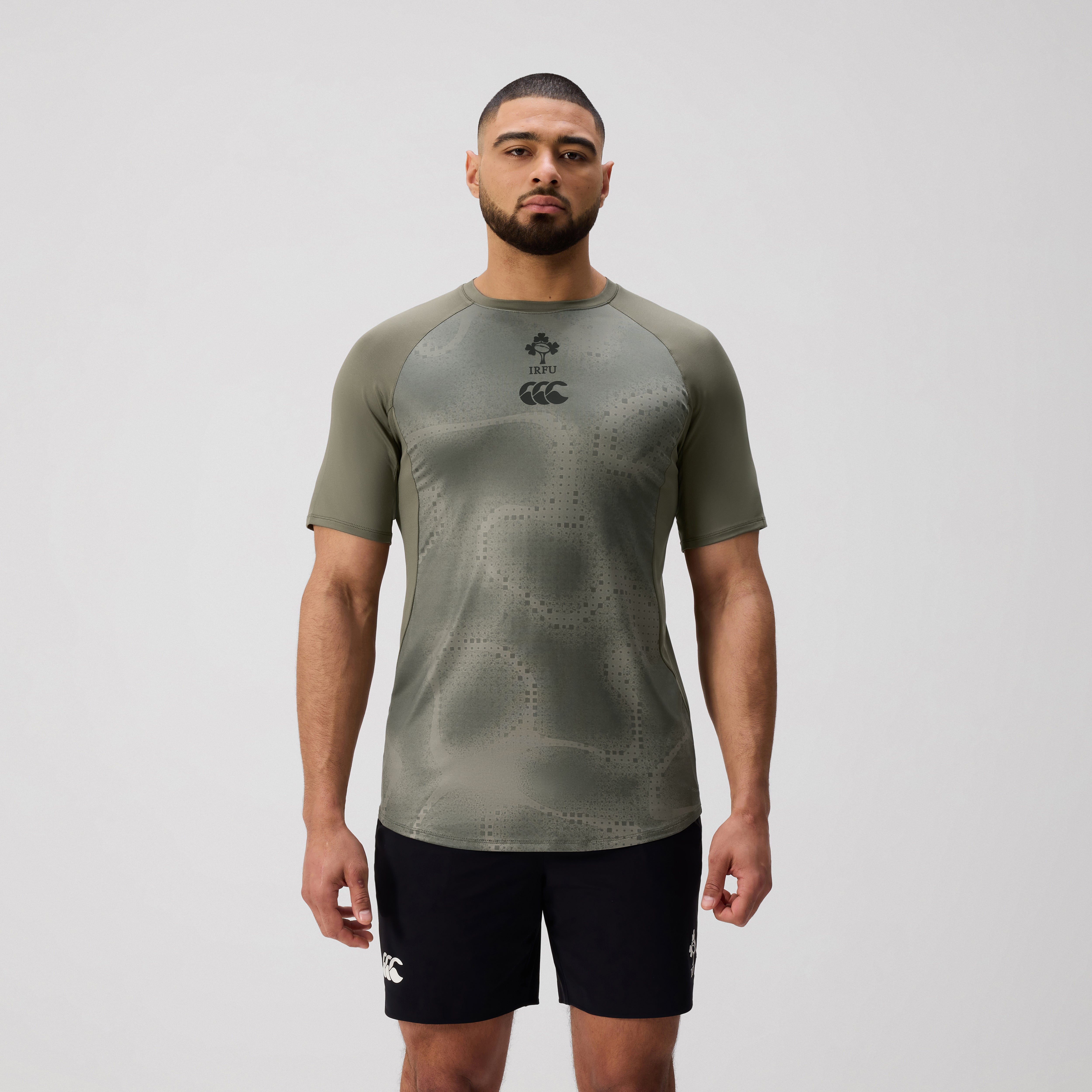 canterbury-ireland-superlight-tee-uomo-khaki-maglia-allenamento image 1