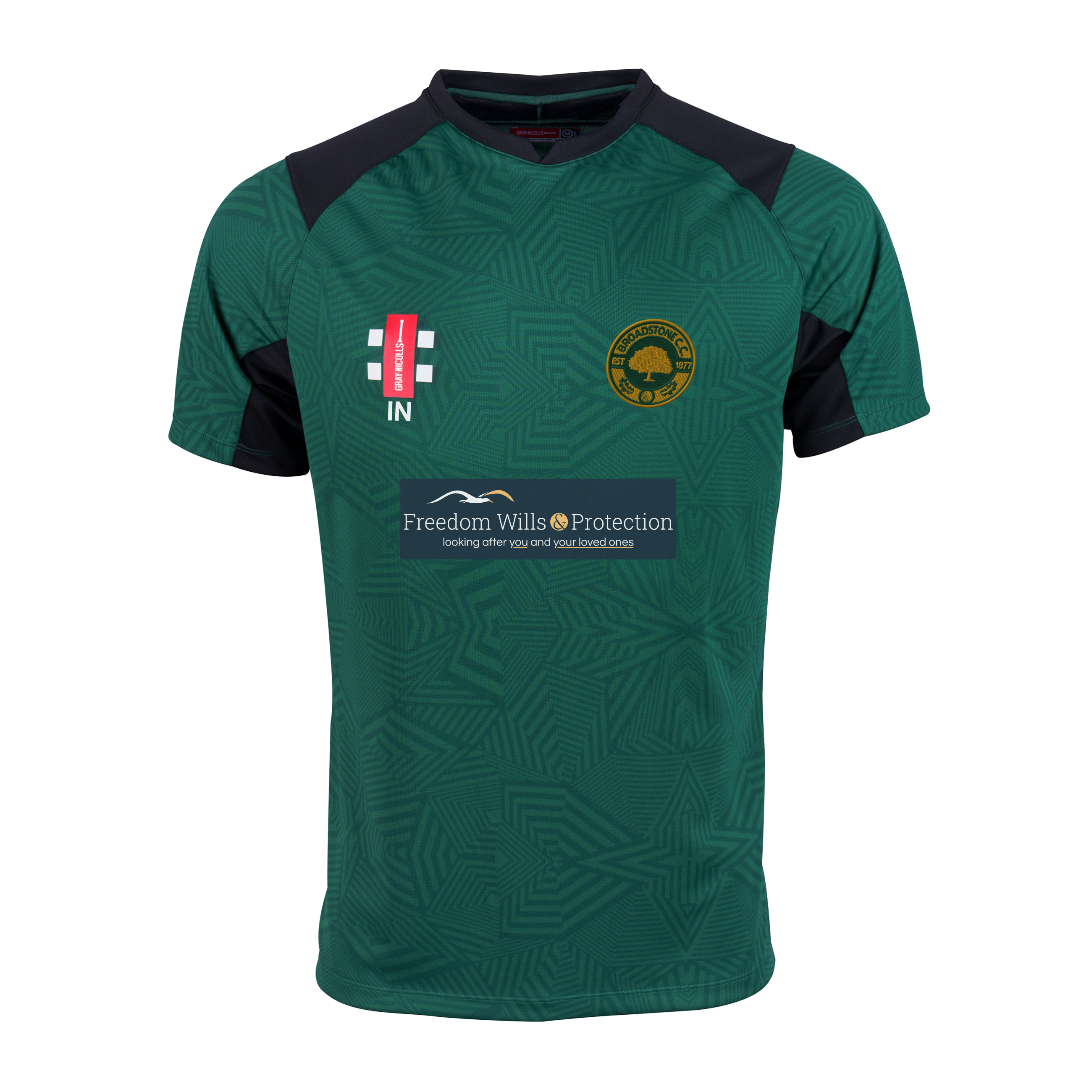 gray-nicolls-broadstone-cc-junior-pro-performance-maglia-t20-manica-corta-verde- image 1