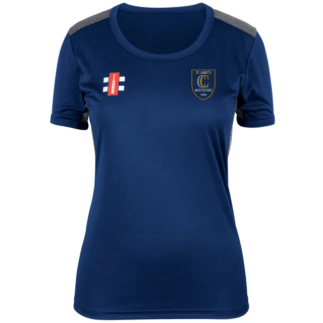 gray-nicolls-st-james-montefiore-pro-performance-t-shirt-donna-blu-navy-manica-c image 1
