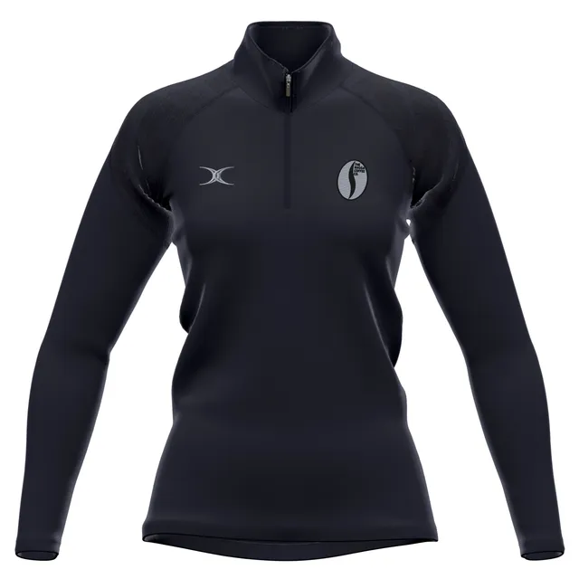 gilbert-rugby-rugga-coffee-gts-1-4-zip-fleece-donna-pile-nero image 1