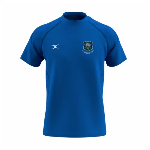 gilbert-rugby-yorkshire-rfu-supporters-senior-t-shirt-royal-gts-a-maniche-corte image 1
