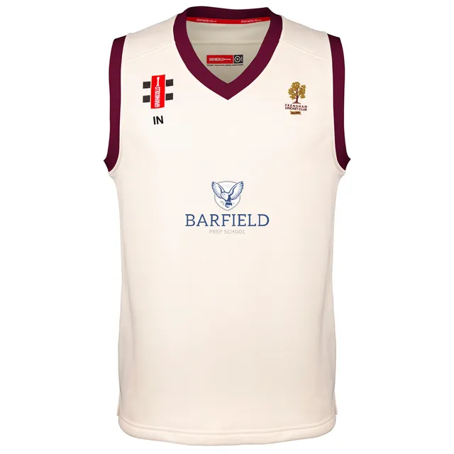 gray-nicolls-frensham-cc-junior-pro-performance-slipover-da-match-avorio-bordeau image 1