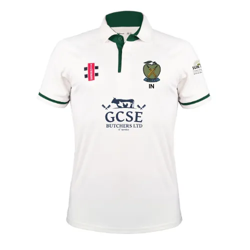 gray-nicolls-pro-performance-v3-maglia-cricket-s-s-senior-avorio-verde-bbl-cc image 1
