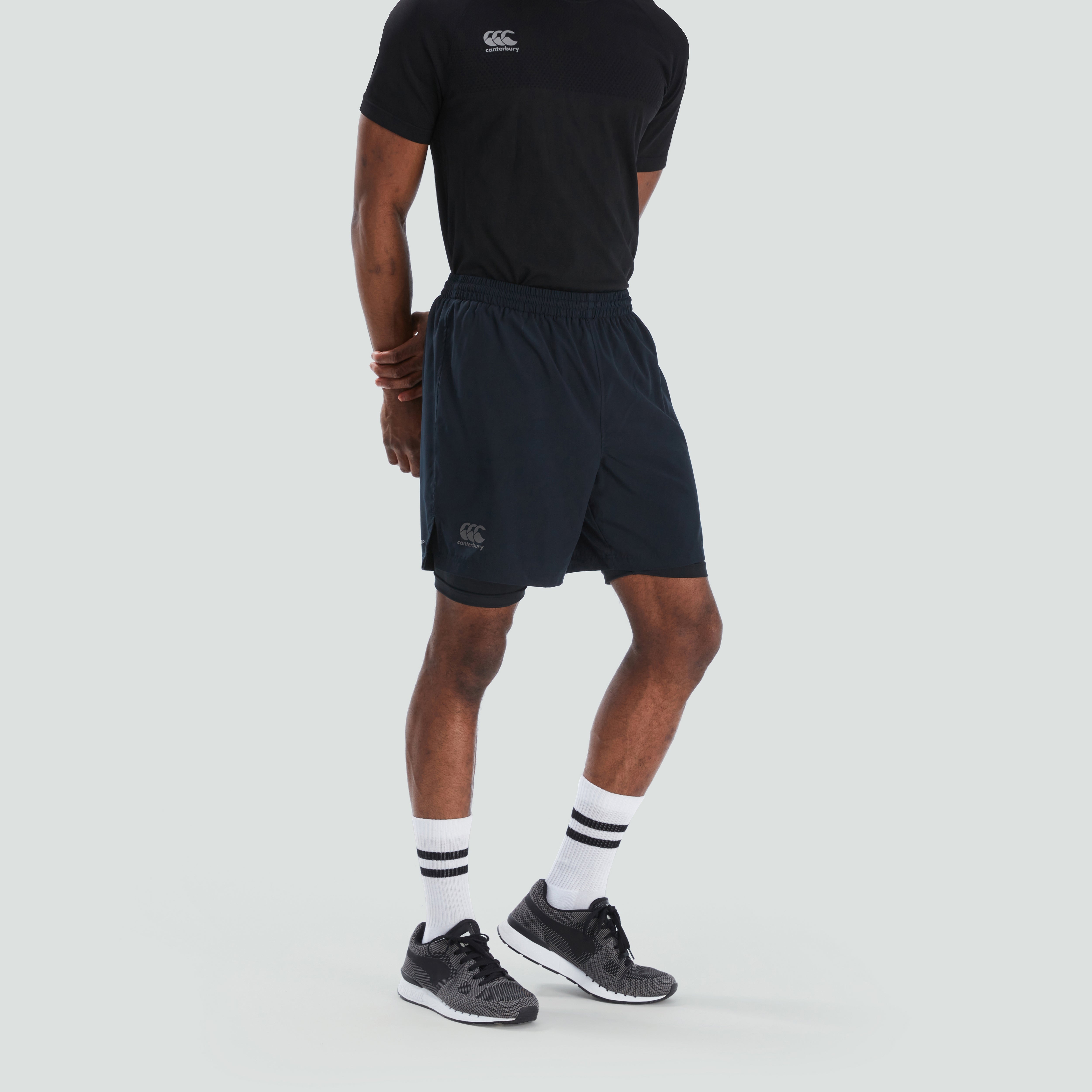canterbury-vapodri-2-in-1-short-uomo-nero-grigio image 4
