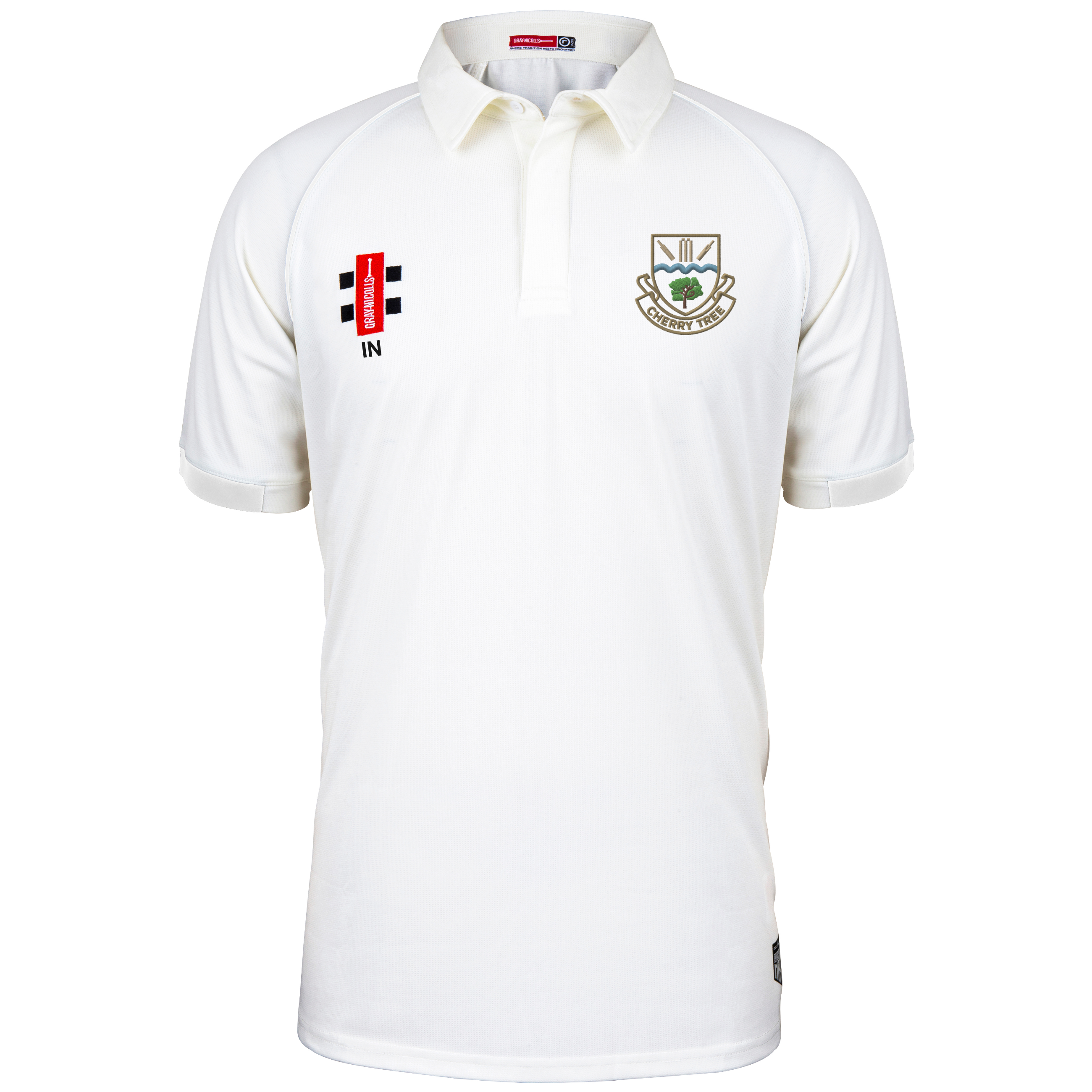 gray-nicolls-matrix-v2-maglia-cricket-s-s-junior-cherry-tree-cc-avorio image 1