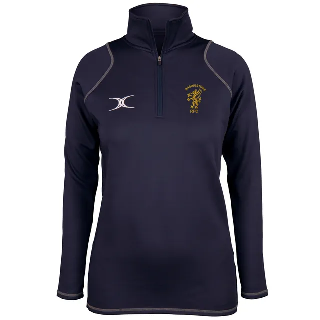 gilbert-rugby-basingstoke-rfc-quest-ladies-1-4-zip-fleece-donna-blu-navy-scuro image 1