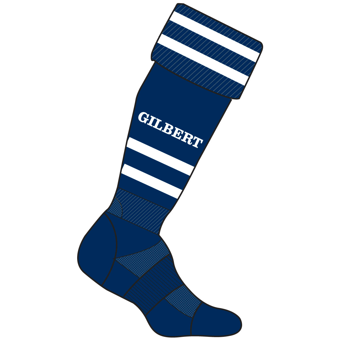gilbert-rugby-calze-training-bambino-blu-navy-woodbridge-rufc image 2