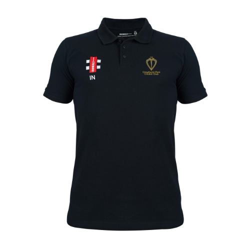 gray-nicolls-crowhurst-park-cc-senior-velocity-polo-manica-corta-nera image 1