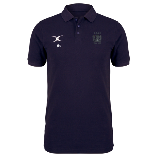 gilbert-rugby-dunfermline-rfc-quest-polo-uomo-adulto-blu-navy-polo-rugby-cotone- image 1