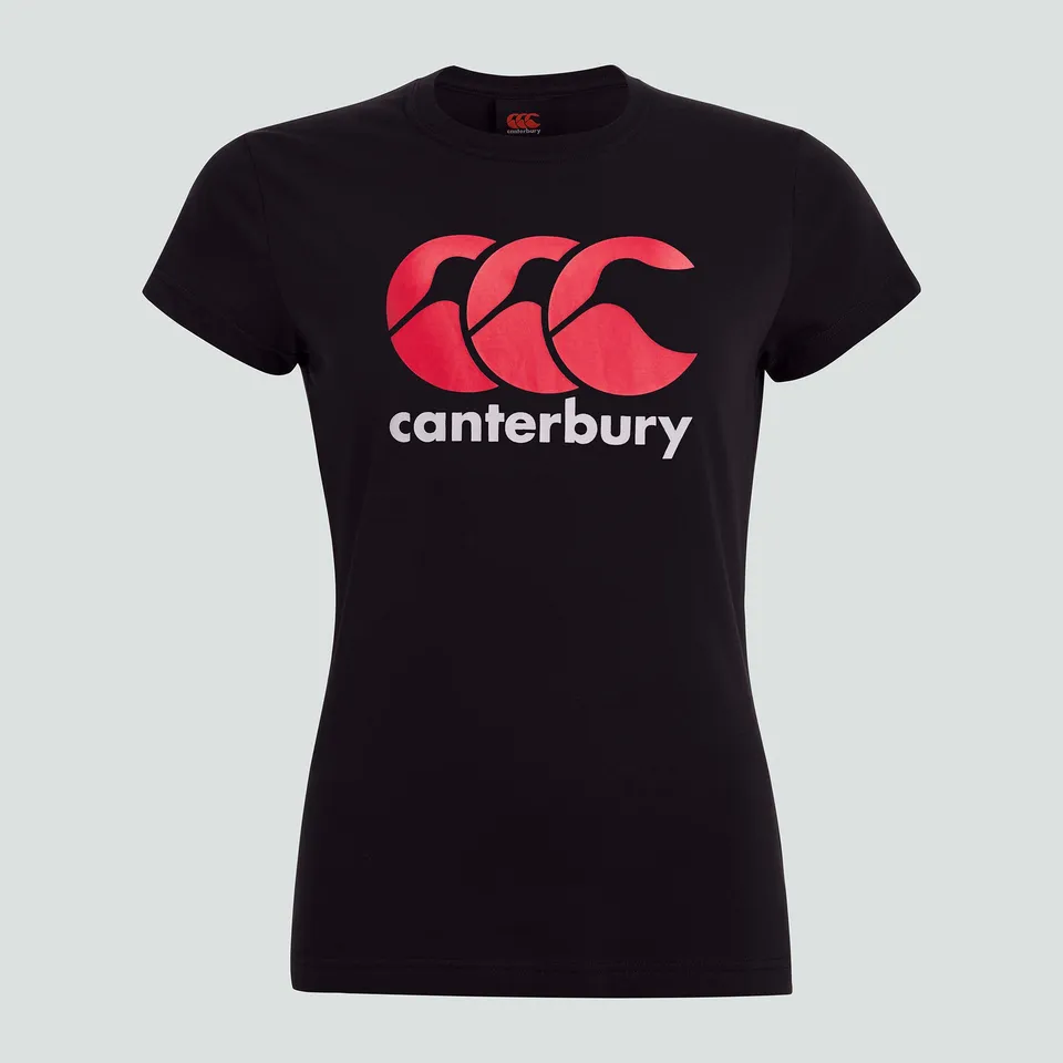 canterbury-ccc-logo-tee-donna-nero image 1