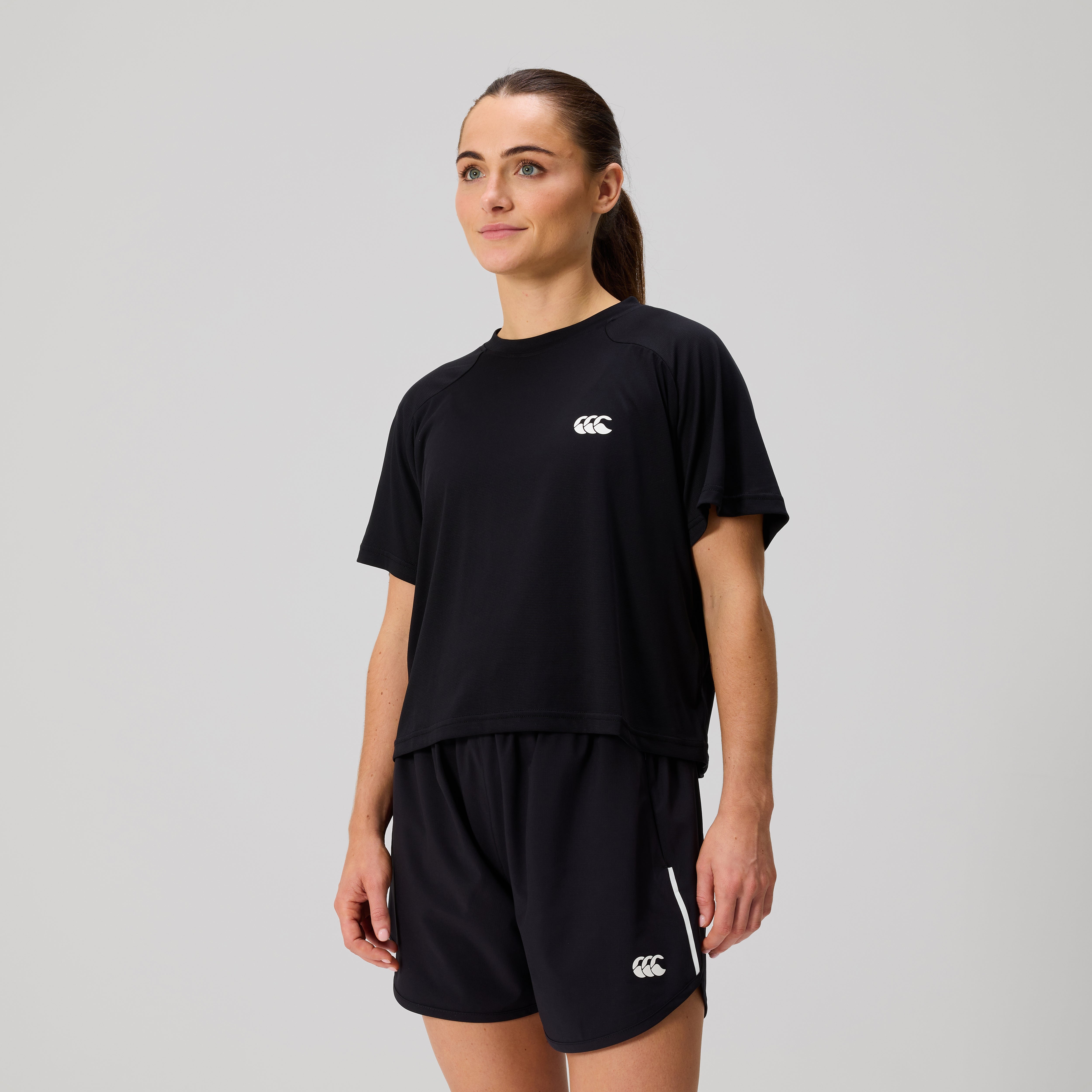 canterbury-tempo-t-shirt-crop-donna-nera image 3