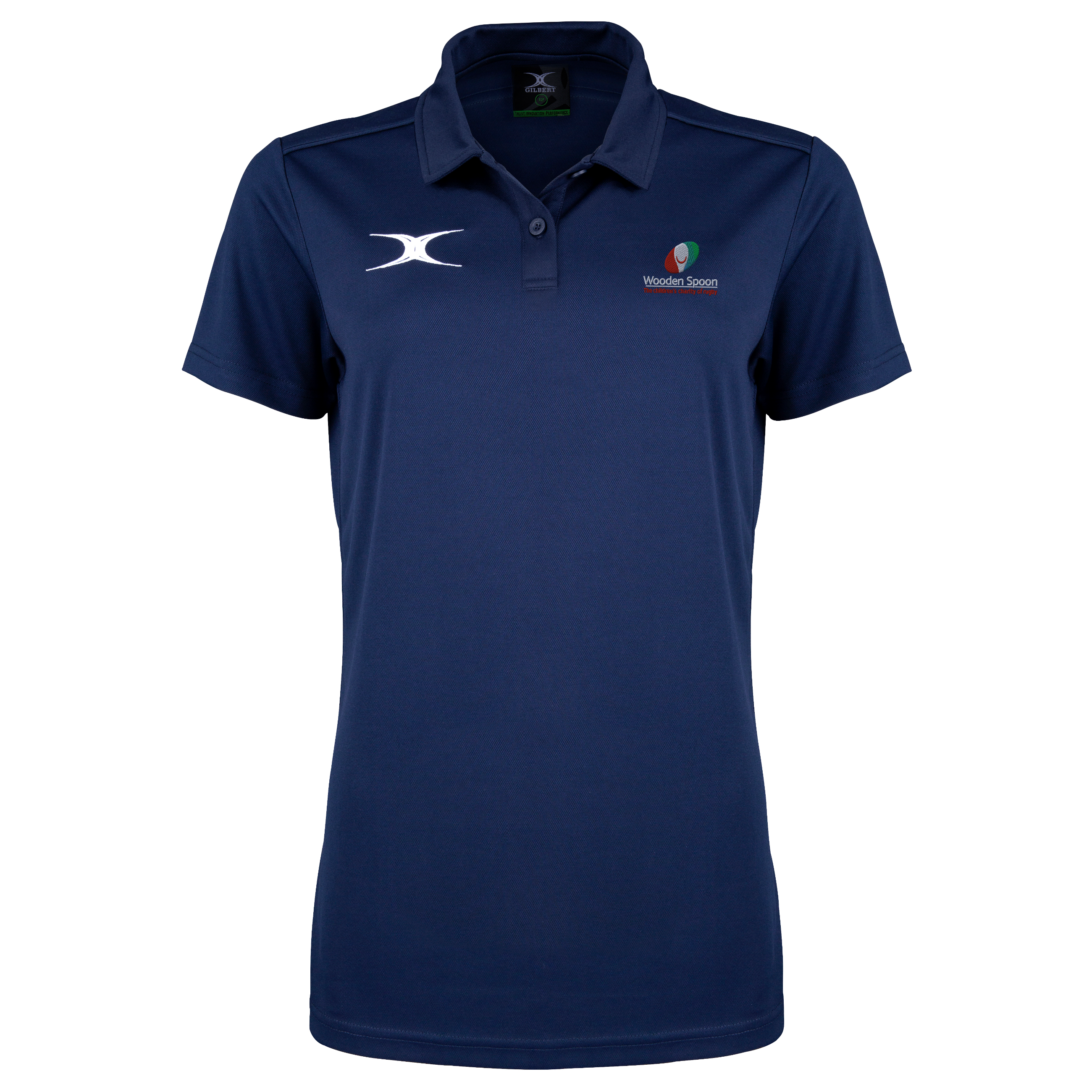 gilbert-rugby-wooden-spoon-junior-photon-ii-polo-manica-corta-blu-navy image 1