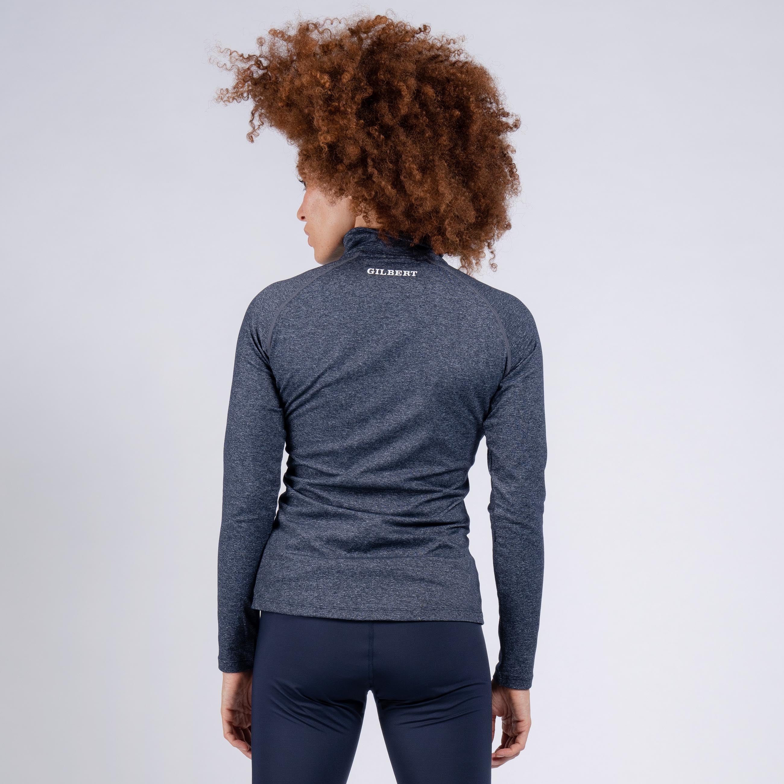 gilbert-rugby-synergie-pro-top-warm-up-donna-nero-blu-navy image 5