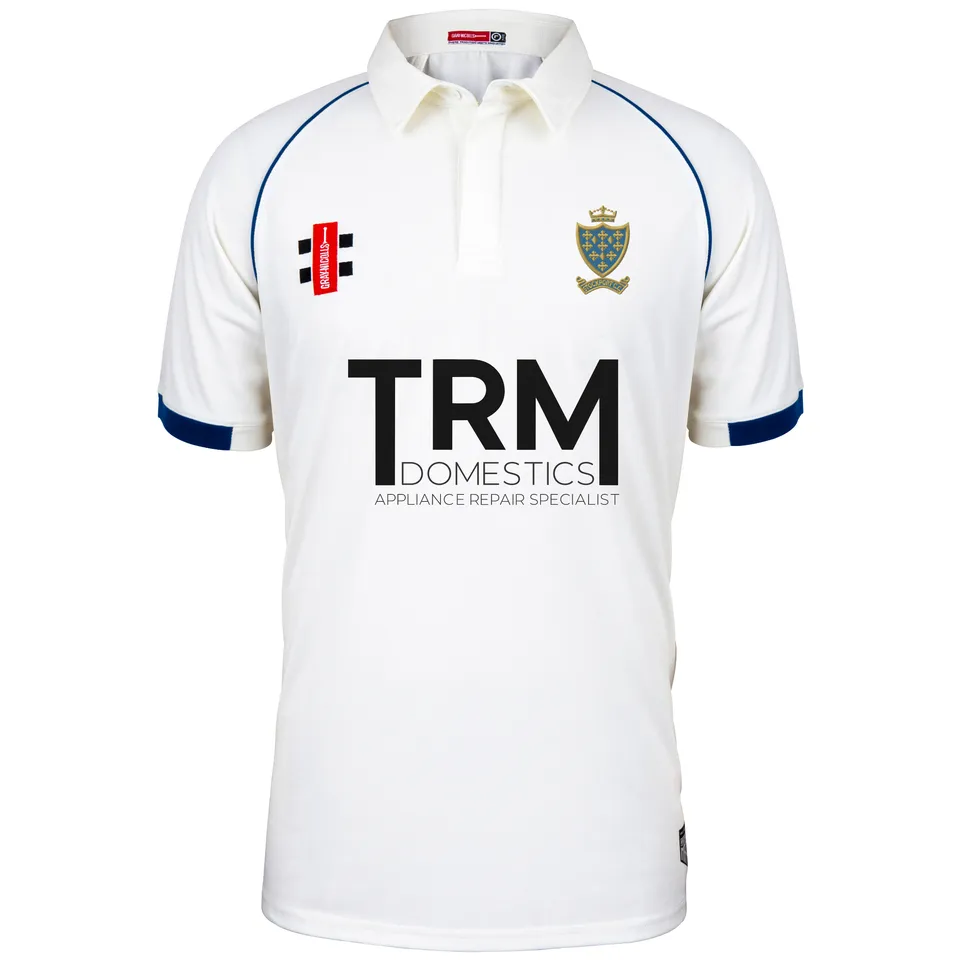 gray-nicolls-matrix-v2-maglia-s-s-junior-stockport-cc-avorio-navy image 1