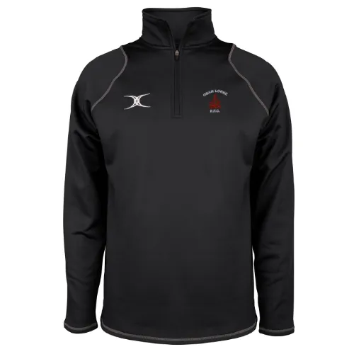 gilbert-rugby-quest-pile-1-4-zip-uomo-senior-oban-lorne-rfc-nero image 1
