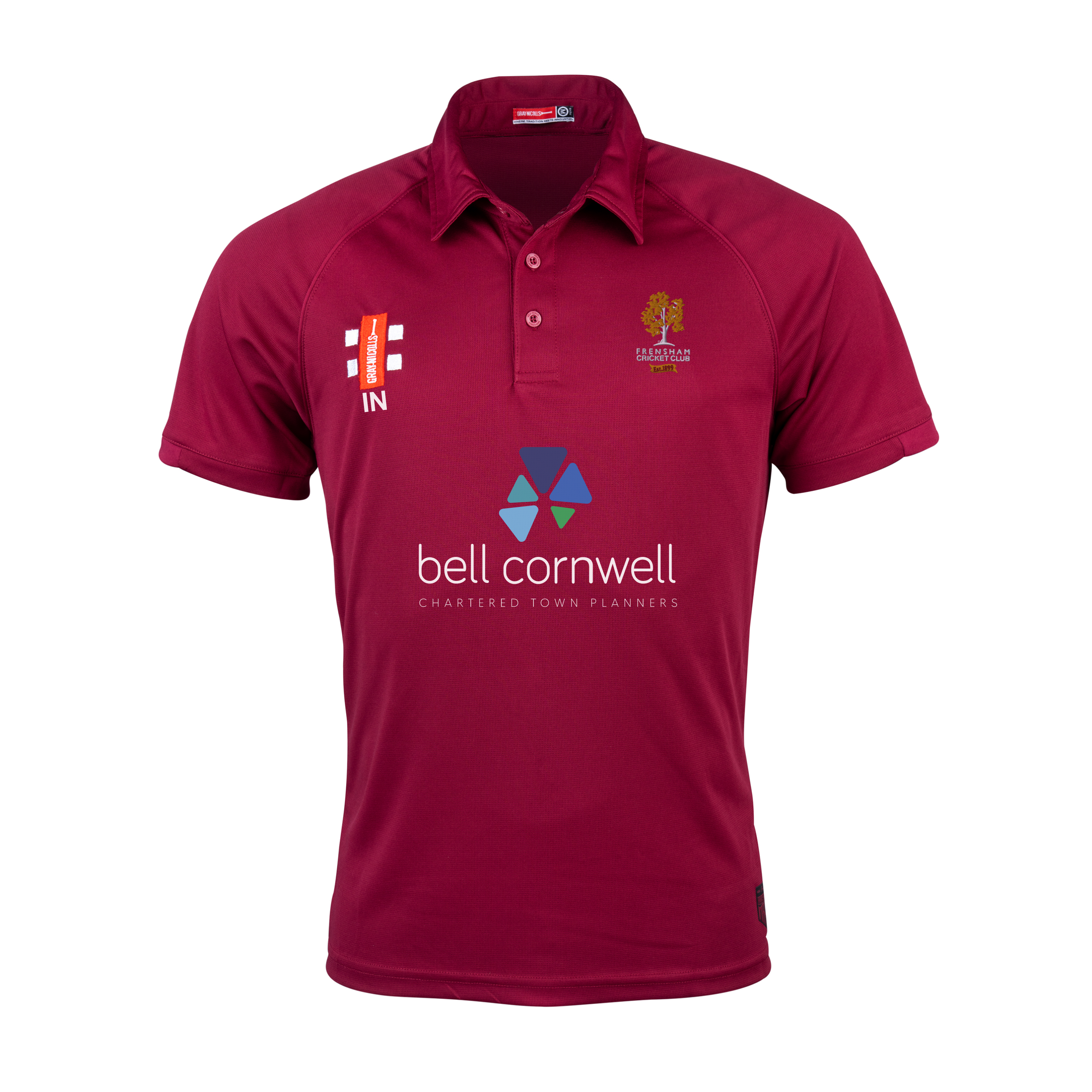 gray-nicolls-matrix-v2-polo-manica-corta-senior-frensham-cc-maroon image 1