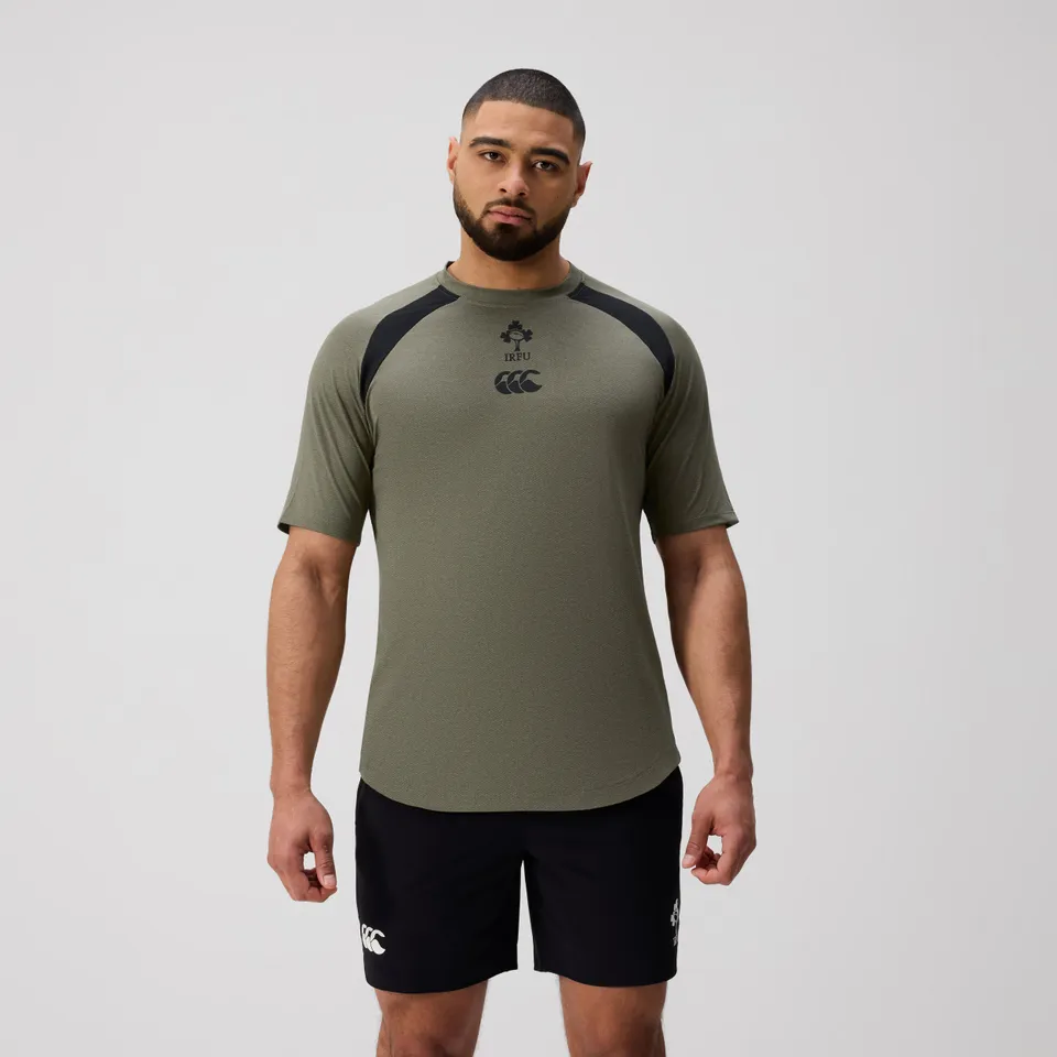canterbury-ireland-elite-training-tee-uomo-verde-t-shirt-allenamento-rugby image 1