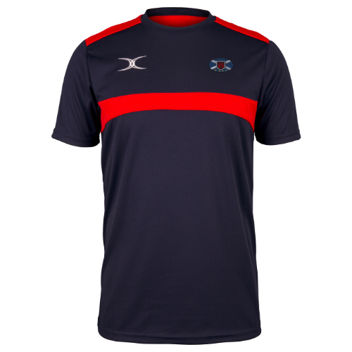 gilbert-rugby-murrayfield-wanderers-fc-bambino-photon-t-shirt-blu-navy-rosso image 1