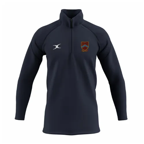 gilbert-rugby-gts-pile-1-4-zip-junior-crawley-rfc-blu-navy-scuro image 1